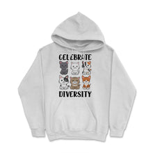 Load image into Gallery viewer, Funny Celebrate Diversity Cat Breeds Owner Of Cats Pets Design (Front - White
