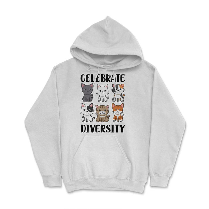 Funny Celebrate Diversity Cat Breeds Owner Of Cats Pets Design (Front - White