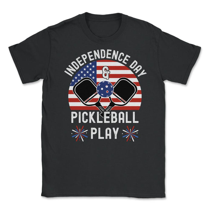 Pickleball Independence Day And Pickleball Play Patriotic Design ( - Black