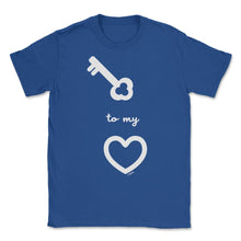 Load image into Gallery viewer, Key To My Heart Valentine Minimalist Romantic Valentine Product ( - Royal Blue
