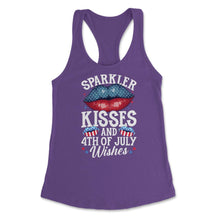 Load image into Gallery viewer, Sparkler Kisses And 4th Of July Wishes For Independence Day Print ( - Purple
