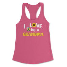Load image into Gallery viewer, Funny Bee Sunflower I Love Being A Grandma Grandmother Design (Front - Hot Pink

