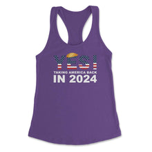 Load image into Gallery viewer, Donald Trump 2024 Take America Back Election Yes! Design (Front Print - Purple
