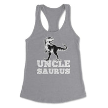 Load image into Gallery viewer, Funny Uncle Saurus T-Rex Dinosaur Lover Nephew Niece Design (Front - Grey Heather
