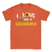 Load image into Gallery viewer, Funny Bee Sunflower I Love Being A Grandma Grandmother Design (Front - Orange
