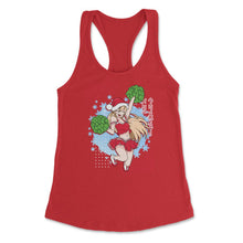 Load image into Gallery viewer, Cheerleader Anime Christmas Santa Girl With Pom Poms Funny Product ( - Red
