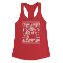Load image into Gallery viewer, Ugly Christmas Product Style Proud Member Santa Naughty List Print ( - Red
