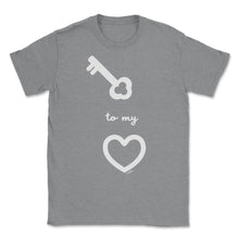Load image into Gallery viewer, Key To My Heart Valentine Minimalist Romantic Valentine Product ( - Grey Heather
