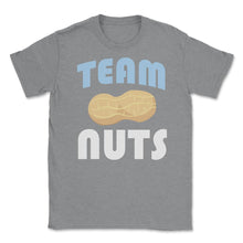 Load image into Gallery viewer, Funny Team Nuts Baby Boy Gender Reveal Announcement Humor Product ( - Grey Heather
