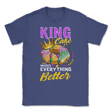 Load image into Gallery viewer, Mardi Gras King Cake Makes Everything Better Funny Product (Front - Purple
