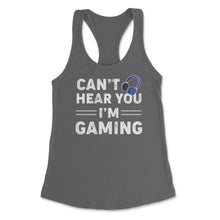 Load image into Gallery viewer, Funny Gamer Humor Headphones Can&#39;t Hear You I&#39;m Gaming Design (Front - Dark Grey
