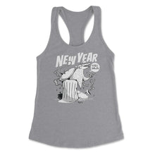Load image into Gallery viewer, Anti-New Year Opossum Funny Possum In Trash Eating Pizza Print (Front - Grey Heather
