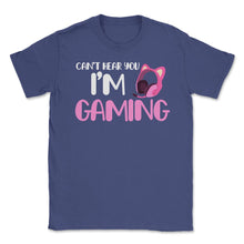 Load image into Gallery viewer, Funny Gamer Girl Can&#39;t Hear You I&#39;m Gaming Headphone Ears Graphic ( - Purple
