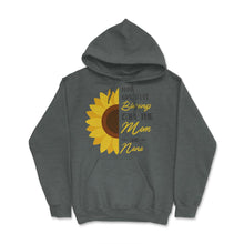 Load image into Gallery viewer, Greatest Blessings Call Me Mom Nana Sunflower Grandma Graphic (Front - Dark Grey Heather
