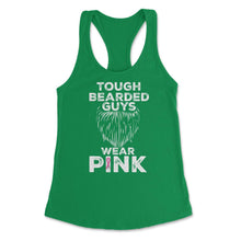 Load image into Gallery viewer, Tough Bearded Guys Wear Pink Breast Cancer Awareness Product (Front - Kelly Green
