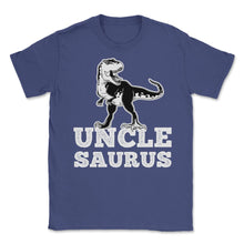 Load image into Gallery viewer, Funny Uncle Saurus T-Rex Dinosaur Lover Nephew Niece Design (Front - Purple
