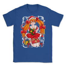 Load image into Gallery viewer, Anime Christmas Santa Anime Girl With Xmas Presents Funny Design ( - Royal Blue
