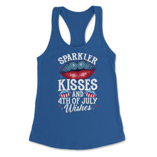 Load image into Gallery viewer, Sparkler Kisses And 4th Of July Wishes For Independence Day Print ( - Royal
