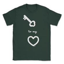 Load image into Gallery viewer, Key To My Heart Valentine Minimalist Romantic Valentine Product ( - Forest Green
