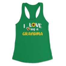 Load image into Gallery viewer, Funny Bee Sunflower I Love Being A Grandma Grandmother Design (Front - Kelly Green
