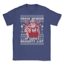Load image into Gallery viewer, Ugly Christmas Product Style Proud Member Santa Naughty List Print ( - Purple
