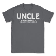 Load image into Gallery viewer, Funny Uncle Definition Like Dad Only Cooler Best Uncle Ever Print ( - Smoke Grey
