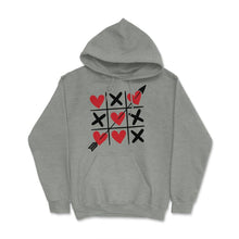 Load image into Gallery viewer, Tic Tac Toe Valentine&#39;s Day XOXO Hearts &amp; Crosses Design (Front Print - Grey Heather
