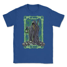 Load image into Gallery viewer, The Hermit Tarot Card IX Retro Vintage Grunge Product (Front Print) - Royal Blue
