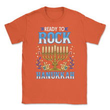 Load image into Gallery viewer, Ready To Rock Hanukkah Jewish Hanukah Holiday Print (Front Print) - Orange
