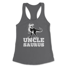 Load image into Gallery viewer, Funny Uncle Saurus T-Rex Dinosaur Lover Nephew Niece Design (Front - Dark Grey
