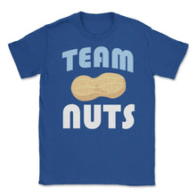 Load image into Gallery viewer, Funny Team Nuts Baby Boy Gender Reveal Announcement Humor Product ( - Royal Blue
