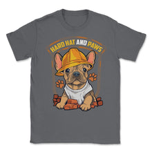 Load image into Gallery viewer, French Bulldog Construction Worker Hard Hat &amp; Paws Frenchie Graphic ( - Smoke Grey
