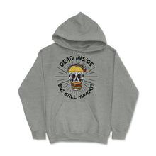 Load image into Gallery viewer, Dead Inside But Still Hungry Skull Eating I’m Dead Inside Print ( - Grey Heather
