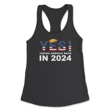 Load image into Gallery viewer, Donald Trump 2024 Take America Back Election Yes! Design (Front Print - Black
