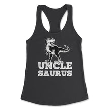 Load image into Gallery viewer, Funny Uncle Saurus T-Rex Dinosaur Lover Nephew Niece Design (Front - Black
