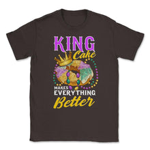 Load image into Gallery viewer, Mardi Gras King Cake Makes Everything Better Funny Product (Front - Brown
