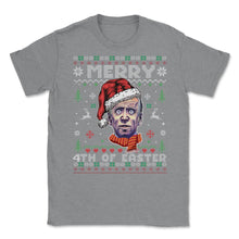 Load image into Gallery viewer, Joe Biden Ugly Christmas Design Style Merry 4th Of Easter Product ( - Grey Heather
