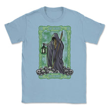 Load image into Gallery viewer, The Hermit Tarot Card IX Retro Vintage Grunge Product (Front Print) - Light Blue

