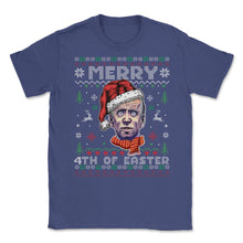 Load image into Gallery viewer, Joe Biden Ugly Christmas Design Style Merry 4th Of Easter Product ( - Purple
