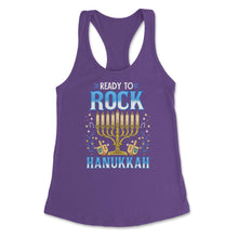 Load image into Gallery viewer, Ready To Rock Hanukkah Jewish Hanukah Holiday Print (Front Print) - Purple
