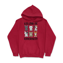 Load image into Gallery viewer, Funny Celebrate Diversity Cat Breeds Owner Of Cats Pets Design (Front - Red
