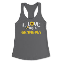 Load image into Gallery viewer, Funny Bee Sunflower I Love Being A Grandma Grandmother Design (Front - Dark Grey
