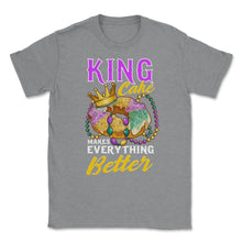Load image into Gallery viewer, Mardi Gras King Cake Makes Everything Better Funny Product (Front - Grey Heather
