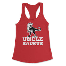 Load image into Gallery viewer, Funny Uncle Saurus T-Rex Dinosaur Lover Nephew Niece Design (Front - Red
