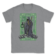 Load image into Gallery viewer, The Hermit Tarot Card IX Retro Vintage Grunge Product (Front Print) - Grey Heather
