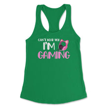 Load image into Gallery viewer, Funny Gamer Girl Can&#39;t Hear You I&#39;m Gaming Headphone Ears Graphic ( - Kelly Green
