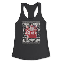 Load image into Gallery viewer, Ugly Christmas Product Style Proud Member Santa Naughty List Print ( - Black
