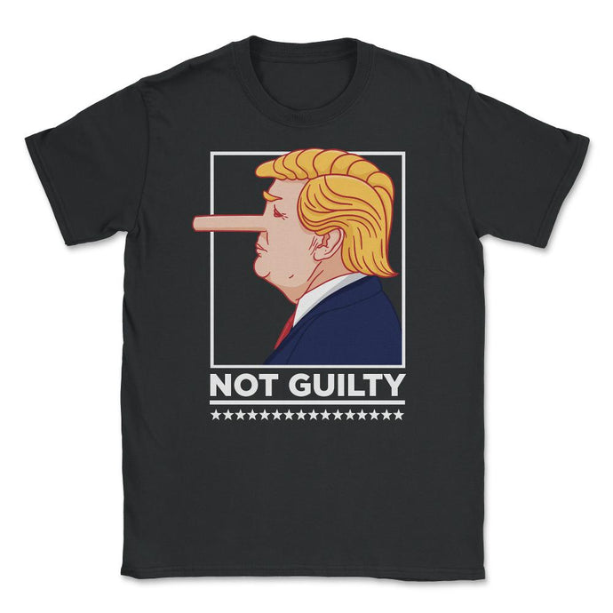 “Not Guilty” Funny Anti-Trump Political Humor Anti-Trump Graphic ( - Black