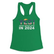 Load image into Gallery viewer, Donald Trump 2024 Take America Back Election Yes! Design (Front Print - Kelly Green
