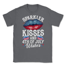 Load image into Gallery viewer, Sparkler Kisses And 4th Of July Wishes For Independence Day Print ( - Smoke Grey
